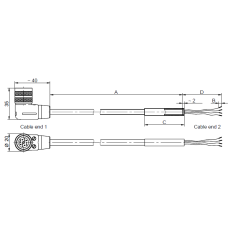 Lorenz X-KDW12/B-FL-3m/PVC  cable