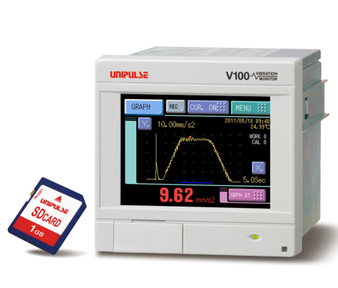 UNIPULSE V100 ICP® 가속도계 진동 모니터
