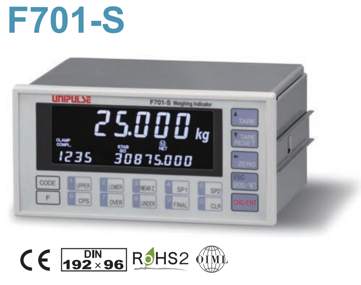 UNIPLUSE F701-S 고성능 배출계량용 Indicator(공식8종기억)
