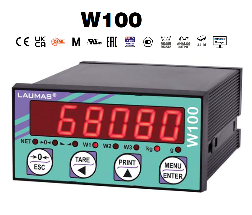LAUMAS W100 UL인증 인디케이터 투입계량용