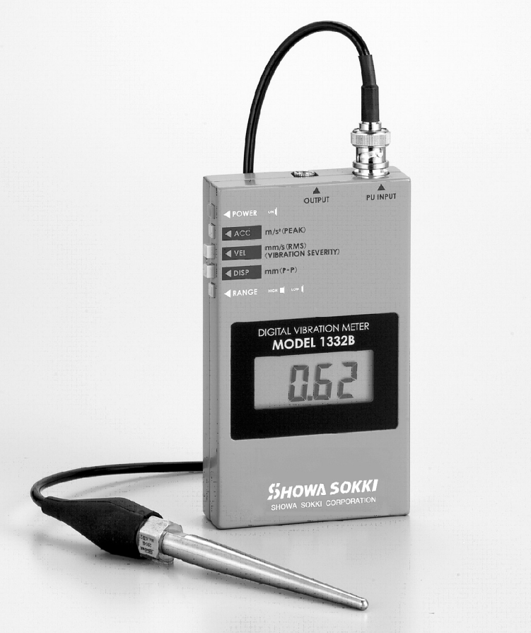 SHOWA SOKKI MODEL 1332B 휴대용 디지털 디지바이브로 진동계