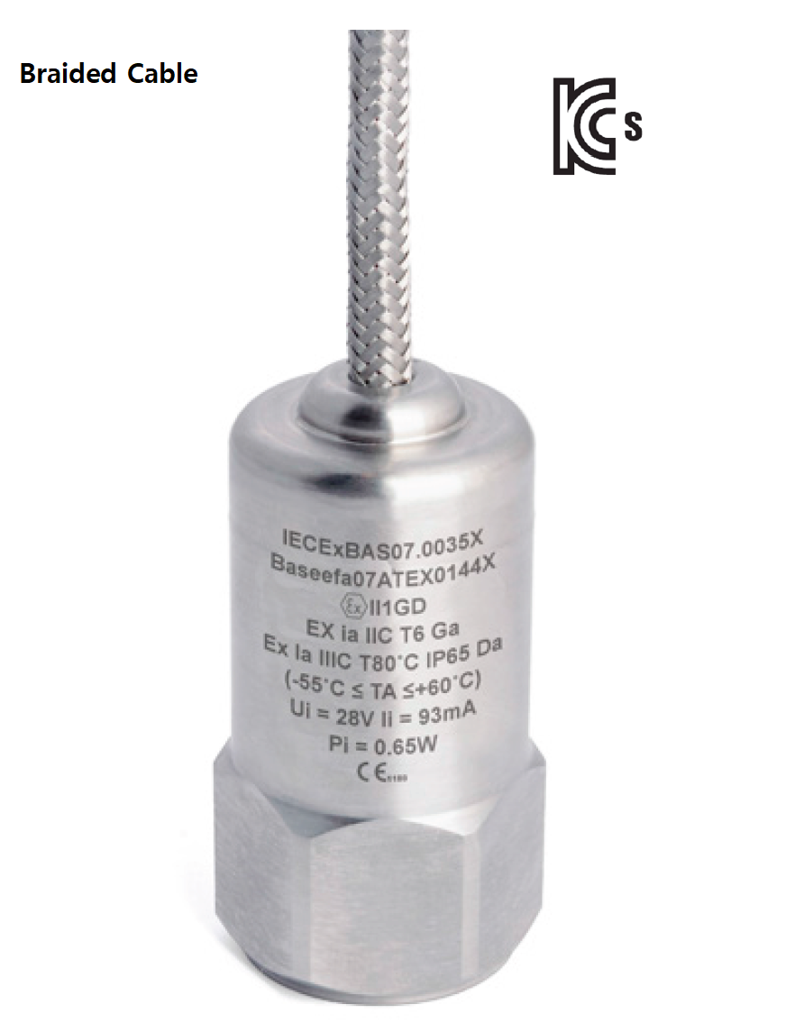 Hansford HS-100I | 본질안전방폭 산업용 ICP® 가속도계 (한국방폭인증있음)