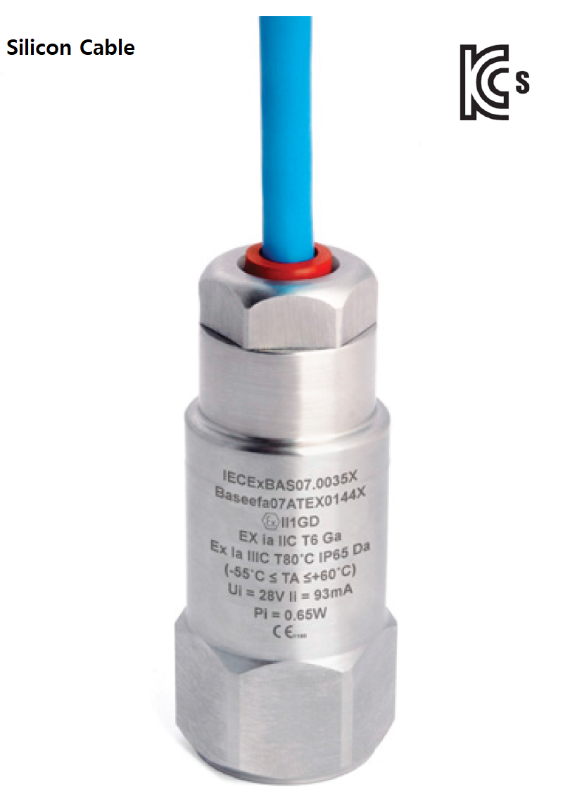 Hansford HS-100I | 본질안전방폭 산업용 ICP® 가속도계 (한국방폭인증있음)