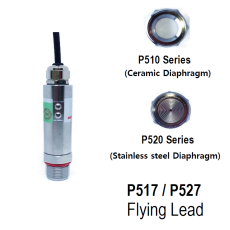 WISE P517, P527  Flush Diaphragm 압력센서 고점성 액체용(Flying Lead)
